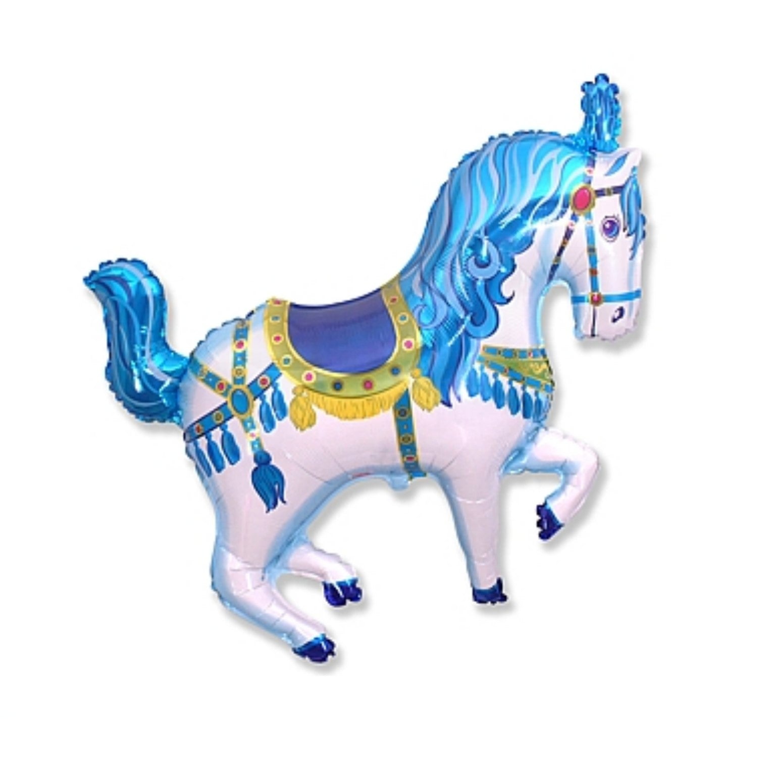 Mini Tier Zirkuspferd blau